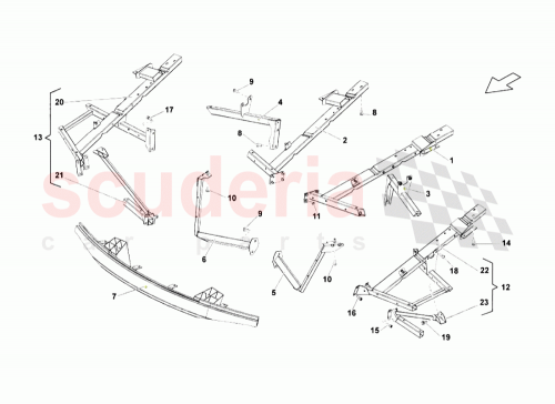 Part Diagram for Lamborghini 400807107A