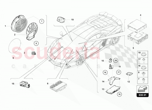 Part Diagram for Lamborghini 4N0035500
