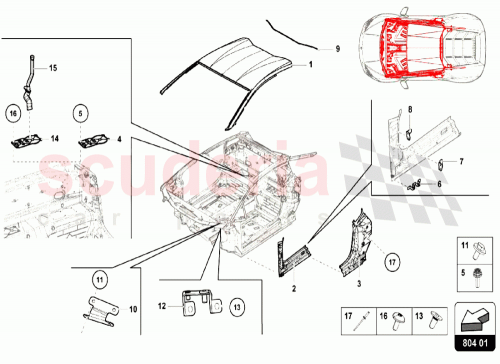 Part Diagram for Lamborghini 4T0803641B