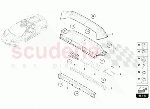 Part Diagram for Lamborghini 4T0864107