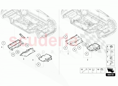 Part Diagram for Lamborghini 4M0825272A