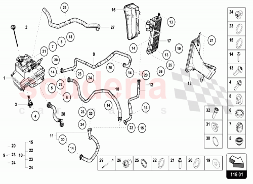 Part Diagram for Lamborghini 4S0115687A
