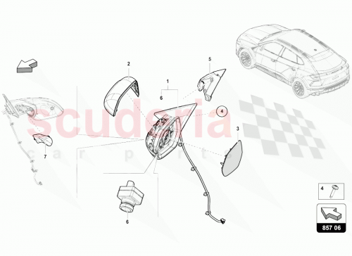 Part Diagram for Lamborghini 4ML857019A