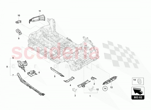 Part Diagram for Lamborghini 4M0803647B