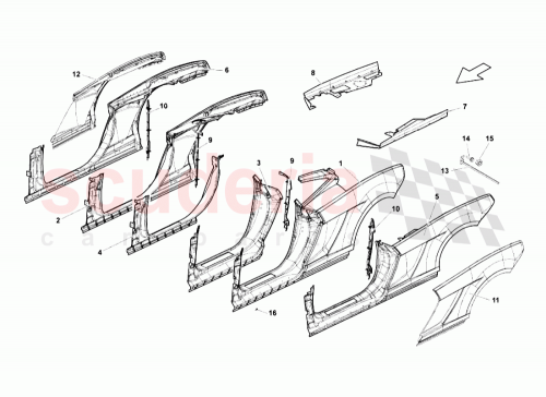 Part Diagram for Lamborghini 400807707C