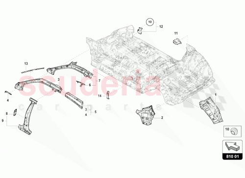 Part Diagram for Lamborghini 4ML810155B