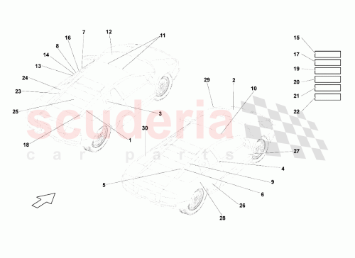 Part Diagram for Lamborghini 417010503B