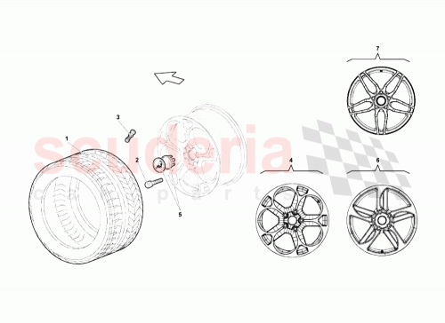 Part Diagram for Lamborghini 410601017AK