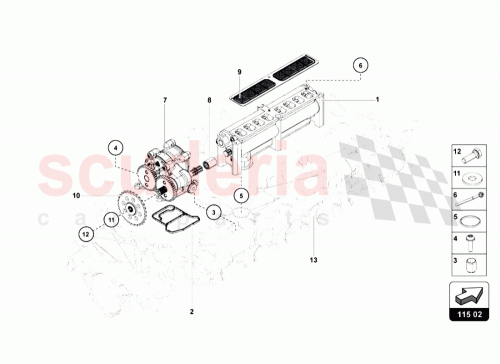 Part Diagram for Lamborghini 07M115105R