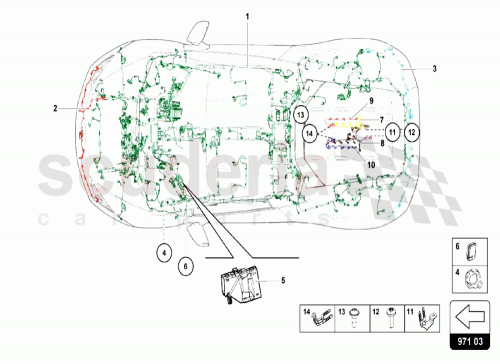 Part Diagram for Lamborghini 4T0971095G