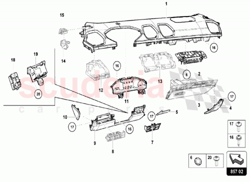 Part Diagram for Lamborghini 4T0857110