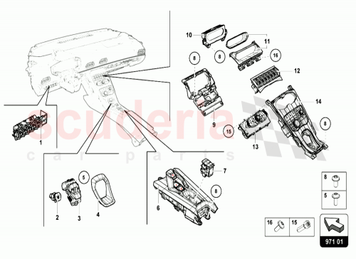 Part Diagram for Lamborghini 4T0858197C