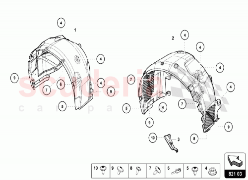 Part Diagram for Lamborghini 4T0806077A
