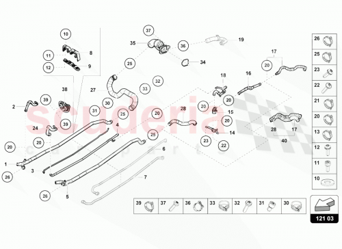 Part Diagram for Lamborghini 4S0121305C