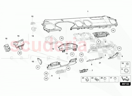 Part Diagram for Lamborghini 4T0857109D