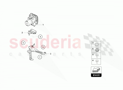 Part Diagram for Lamborghini 4S0614517KBEF