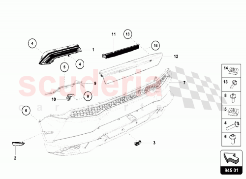 Part Diagram for Lamborghini 4T0853252A