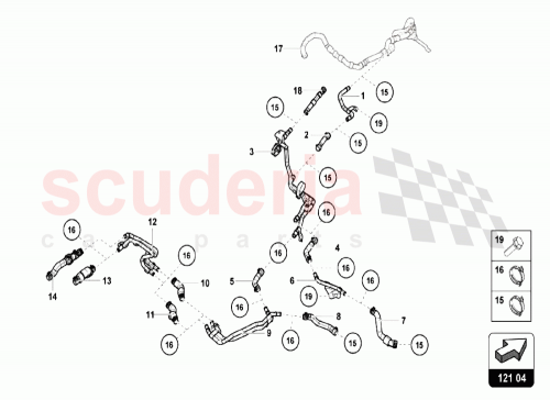 Part Diagram for Lamborghini 4S0121070A