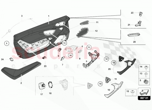 Part Diagram for Lamborghini 4T1867108BG