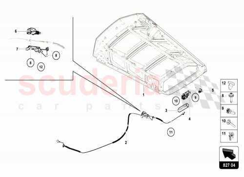 Part Diagram for Lamborghini 4T0827606A
