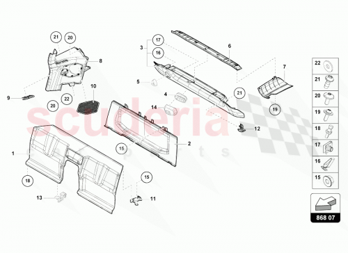 Part Diagram for Lamborghini 4T8868742A