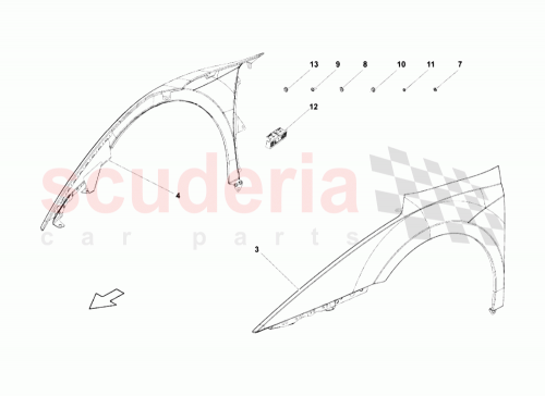 Part Diagram for Lamborghini 400821021A