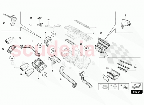 Part Diagram for Lamborghini 4T0819889B