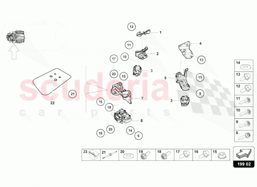Part Diagram for Lamborghini 4S0199308C