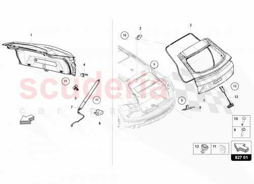 Part Diagram for Lamborghini 4ML827606