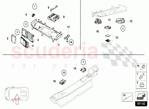 Part Diagram for Lamborghini 4S8813129B