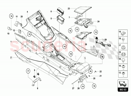 Part Diagram for Lamborghini 470863667F