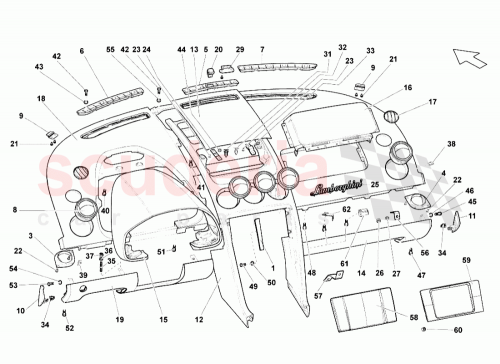 Part Diagram for Lamborghini 401857504H
