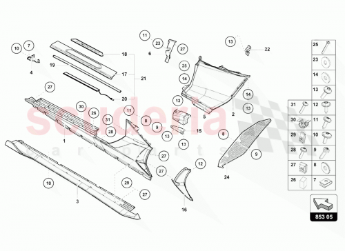 Part Diagram for Lamborghini WHT009097
