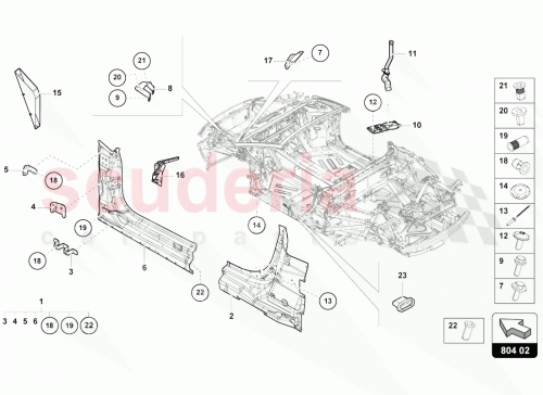 Part Diagram for Lamborghini 4T7810576B