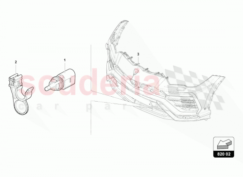 Part Diagram for Lamborghini 8XA820536A