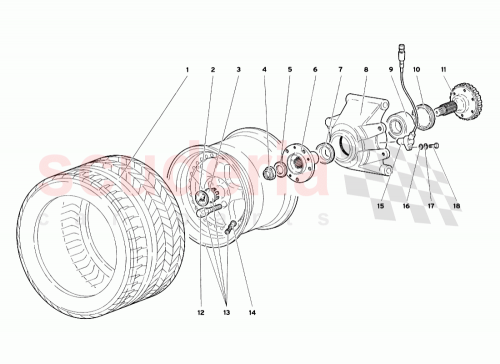 Part Diagram for Lamborghini 0052005043
