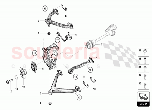 Part Diagram for Lamborghini 4S0407203D