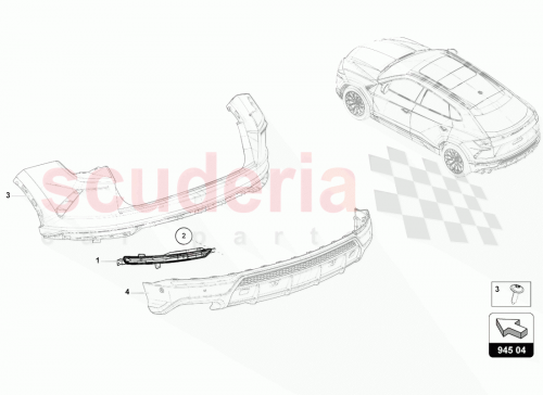 Part Diagram for Lamborghini 4ML945702B