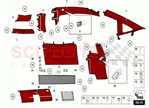 Part Diagram for Lamborghini 476868417B