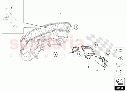 Part Diagram for Lamborghini 4T0813542A
