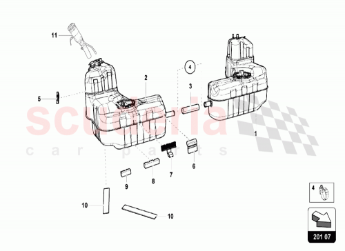 Part Diagram for Lamborghini 4S0201365D