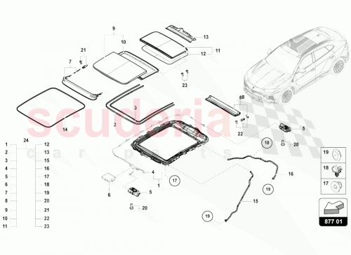 Part Diagram for Lamborghini 4M8877307A1NX