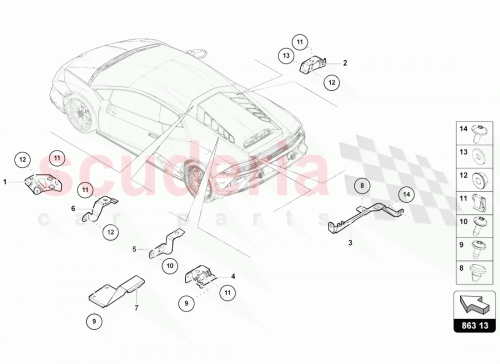 Part Diagram for Lamborghini 4T0864287A