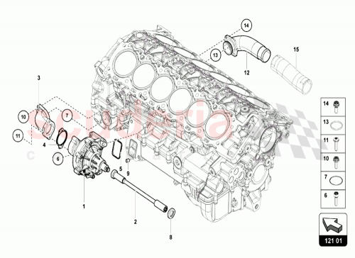 Part Diagram for Lamborghini 07M121011K