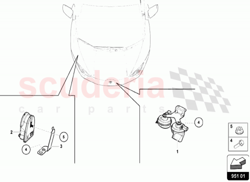 Part Diagram for Lamborghini 1K0951605F