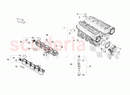 Part Diagram for Lamborghini 07L133110AB
