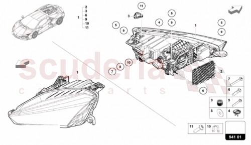 Part Diagram for Lamborghini 47C941036
