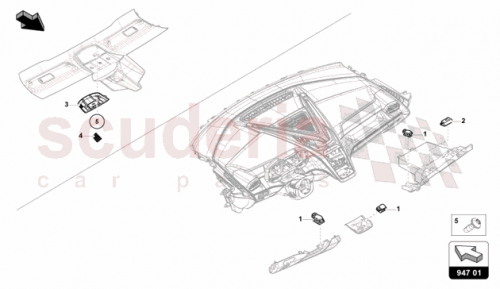 Part Diagram for Lamborghini 83A919390D