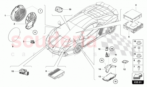 Part Diagram for Lamborghini 4T0035751E