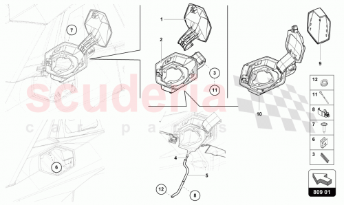 Part Diagram for Lamborghini 470809905C